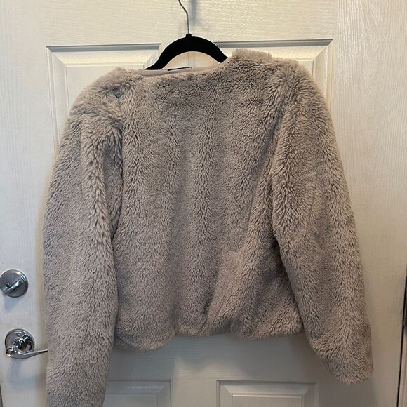 Wild Fable Taupe Teddy Jacket Neutral color Size Medium - Picture 2 of 2